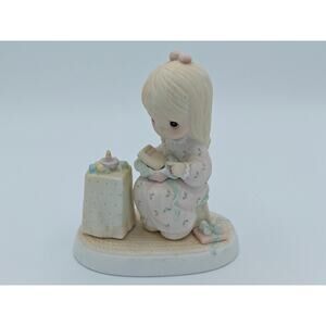 Precious Moments May Your Christmas Be Blessed Figurine E5376 1984 Enesco No Box